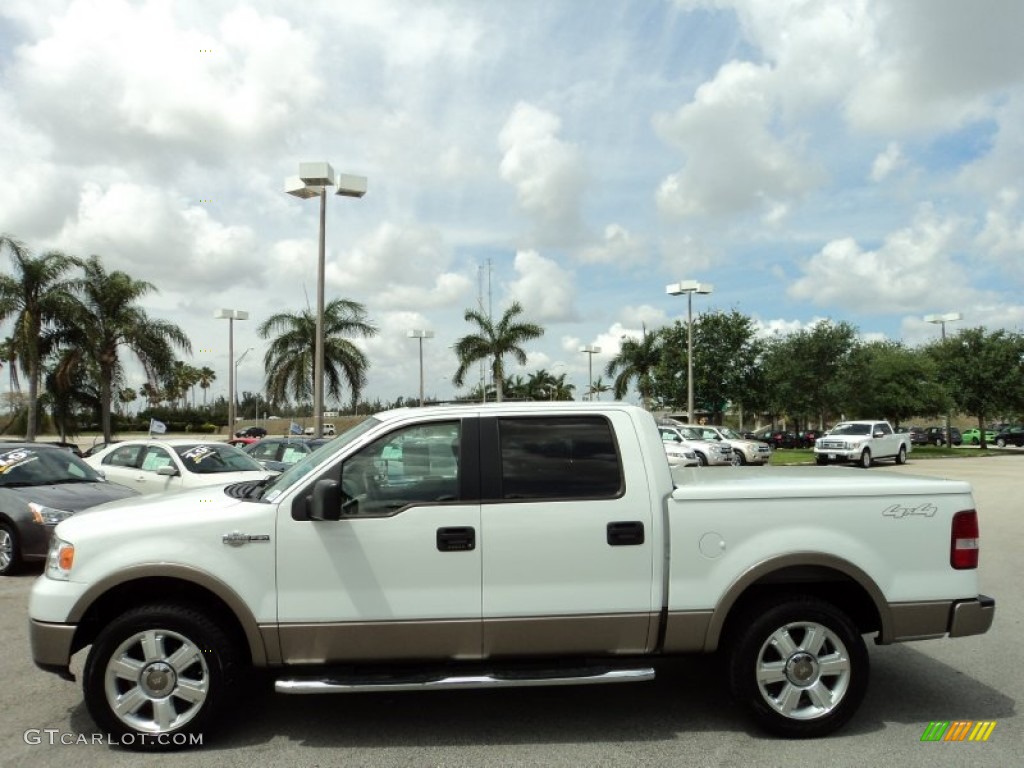 2006 F150 King Ranch SuperCrew 4x4 - Oxford White / Castano Brown Leather photo #14