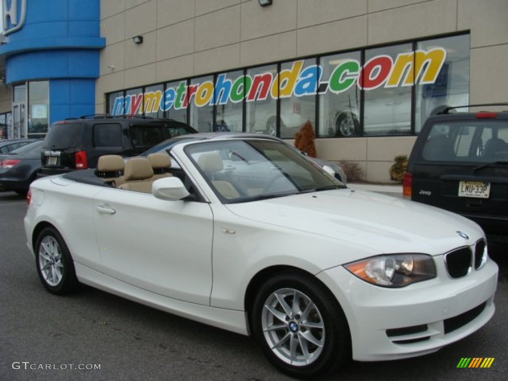 2010 1 Series 128i Convertible - Alpine White / Beige Boston Leather photo #1