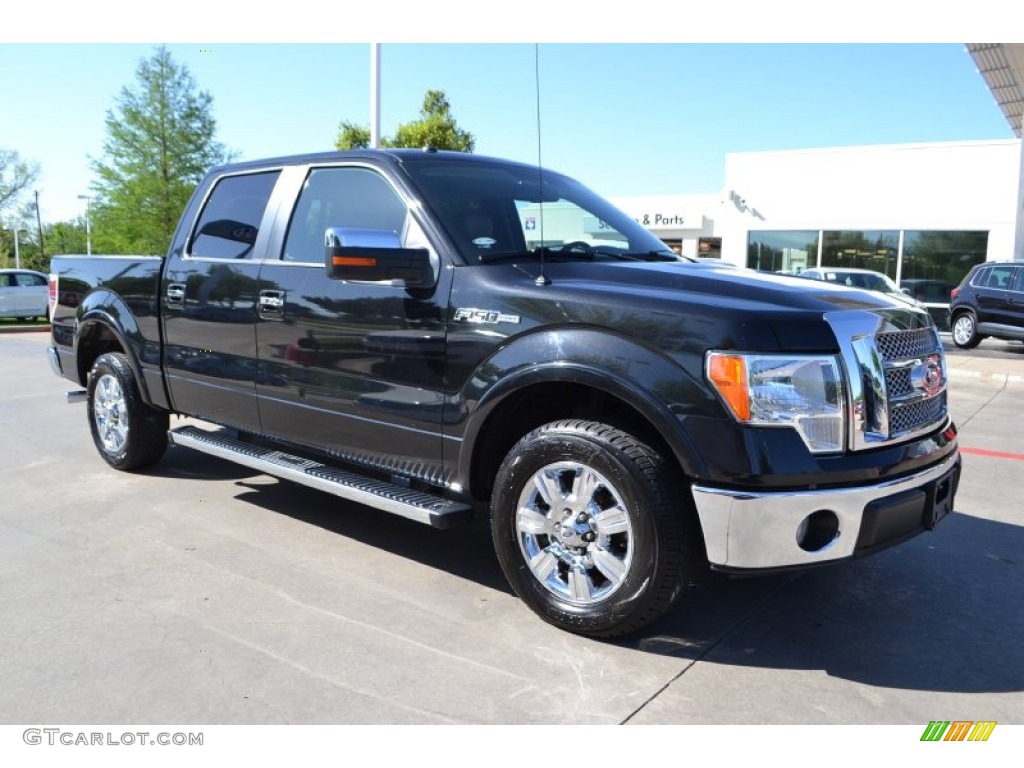 2010 F150 Lariat SuperCrew - Tuxedo Black / Black photo #7