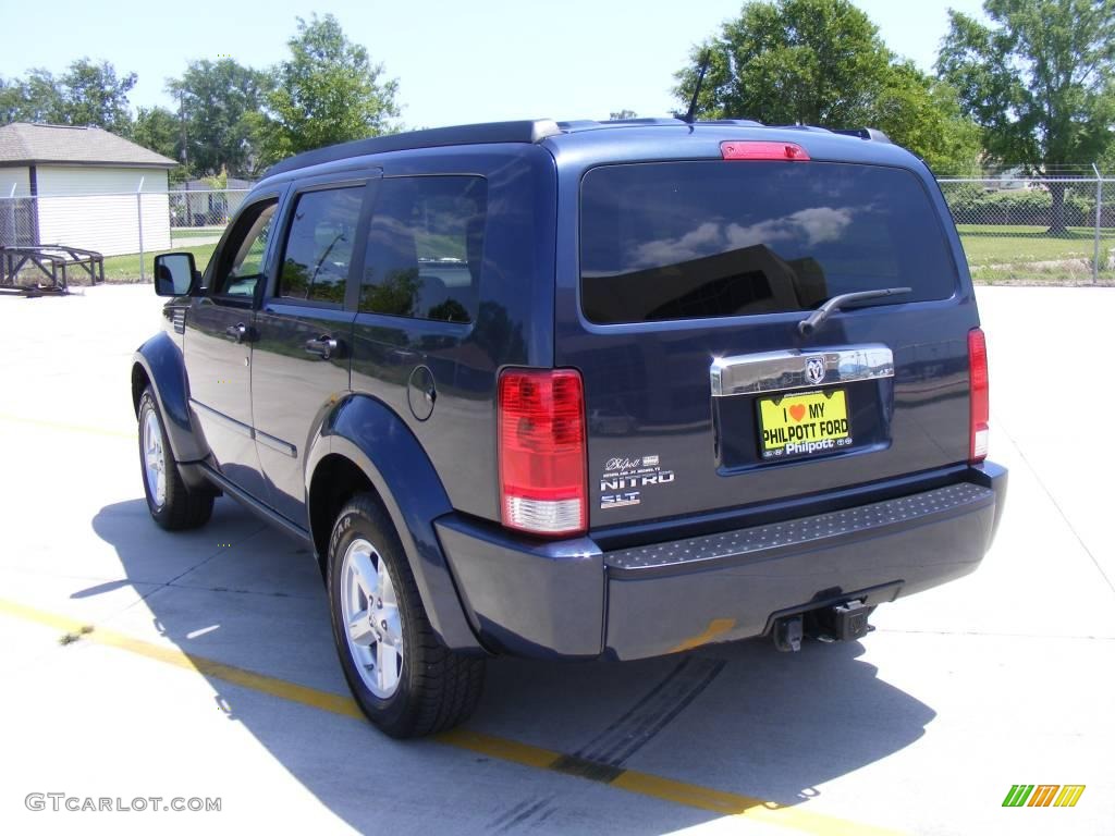 2008 Nitro SLT - Modern Blue Pearl / Dark Slate Gray/Light Slate Gray photo #8