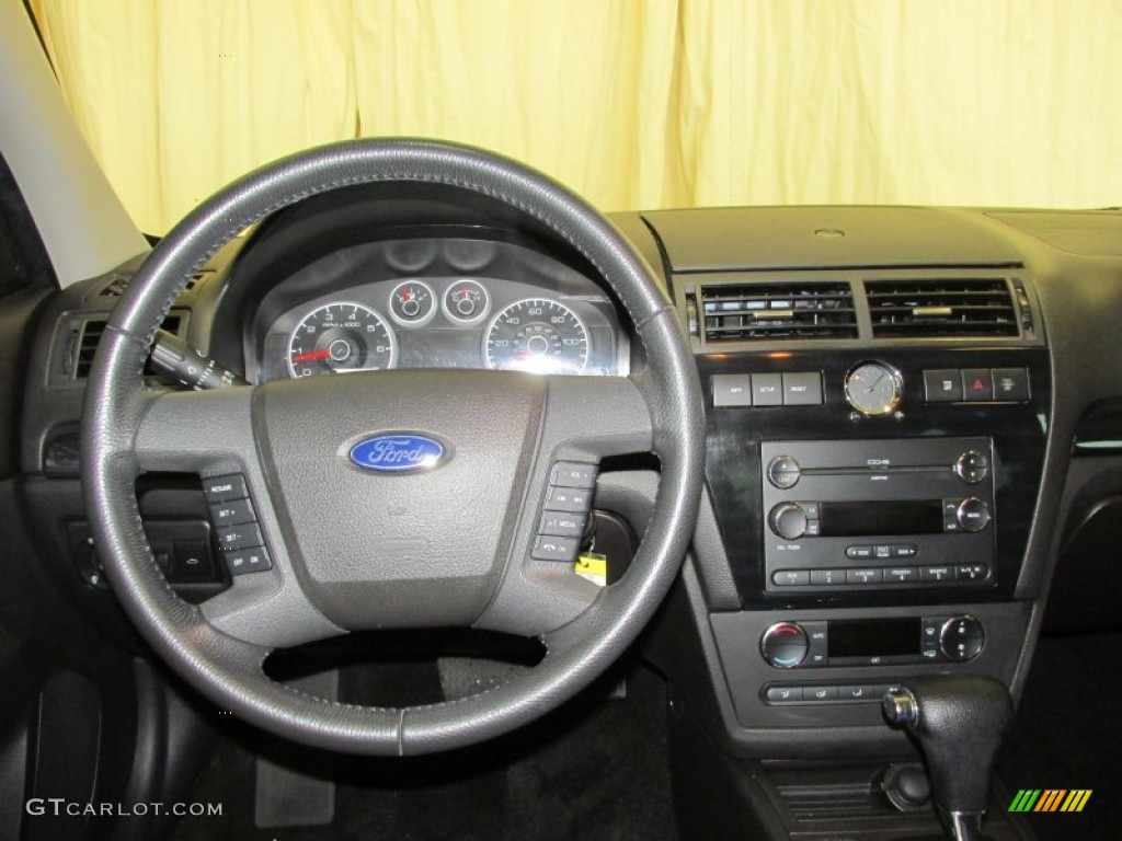 2009 Ford Fusion SEL V6 Blue Suede Alcantara Blue Suede/Charcoal Black Leather Dashboard Photo #79961321