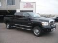 2008 Brilliant Black Crystal Pearl Dodge Ram 1500 Laramie Mega Cab 4x4  photo #3