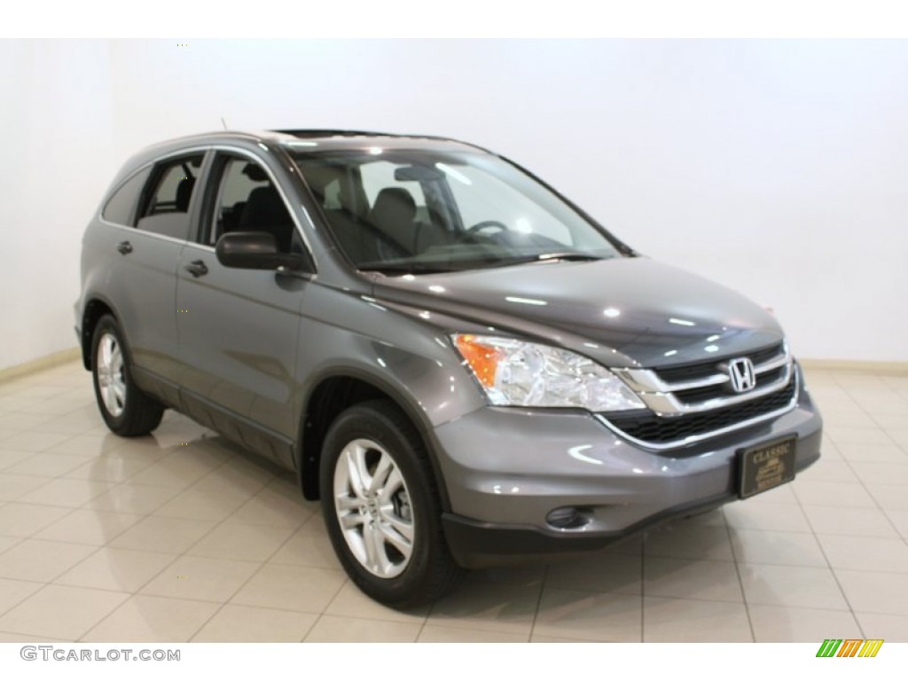 2010 CR-V EX AWD - Polished Metal Metallic / Black photo #1