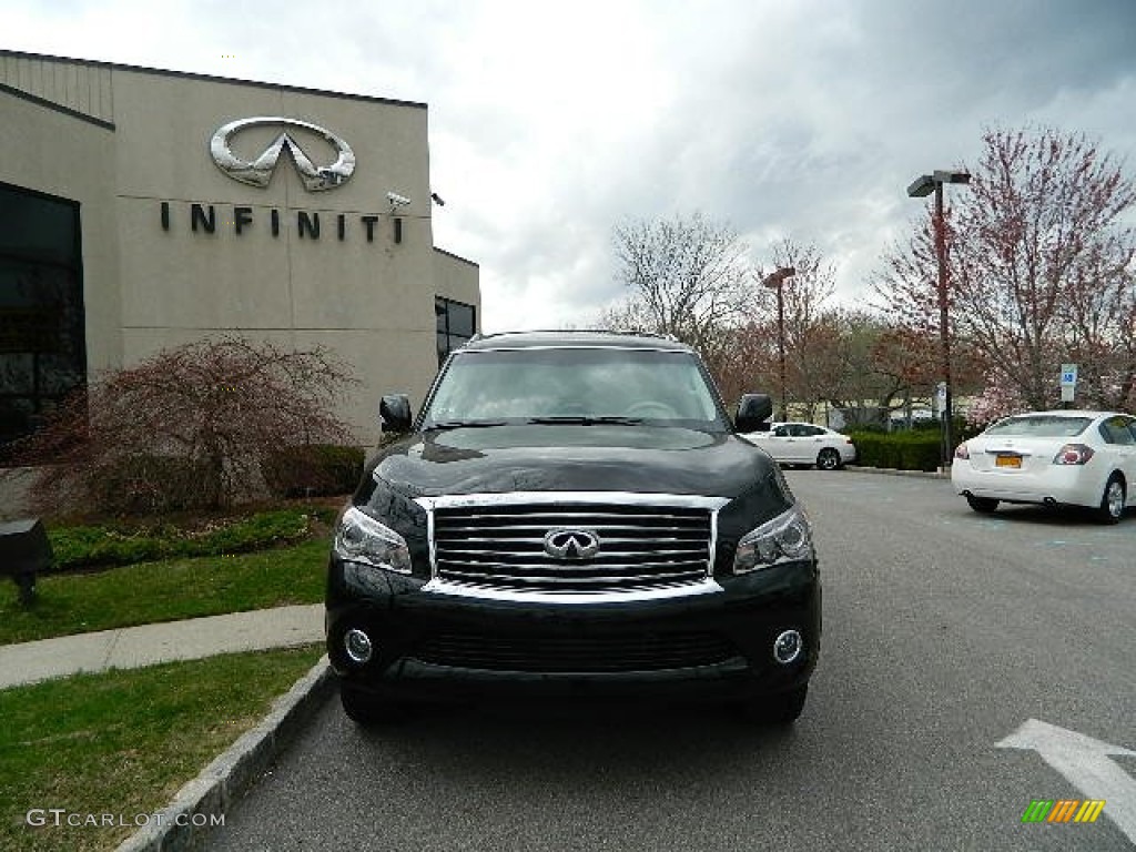 2012 QX 56 4WD - Black Obsidian / Wheat photo #1