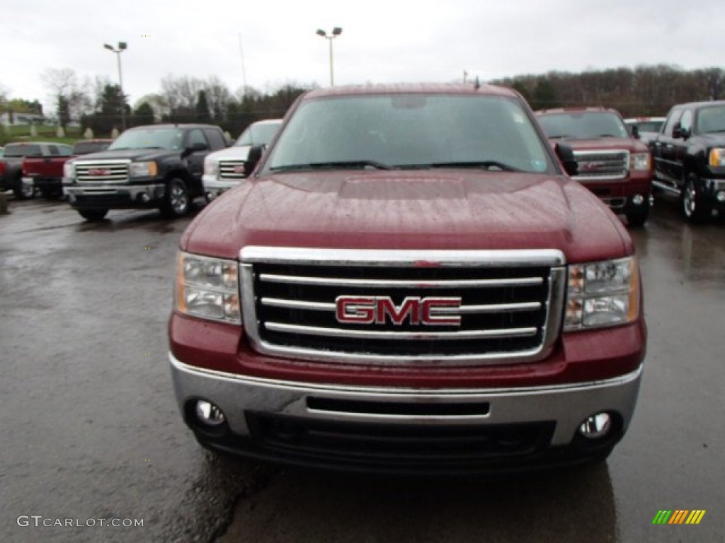 2013 Sierra 1500 SLE Crew Cab 4x4 - Sonoma Red Metallic / Ebony photo #3