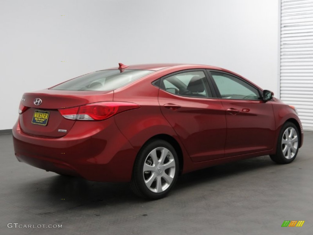 2013 Elantra Limited - Sparkling Ruby / Black photo #2