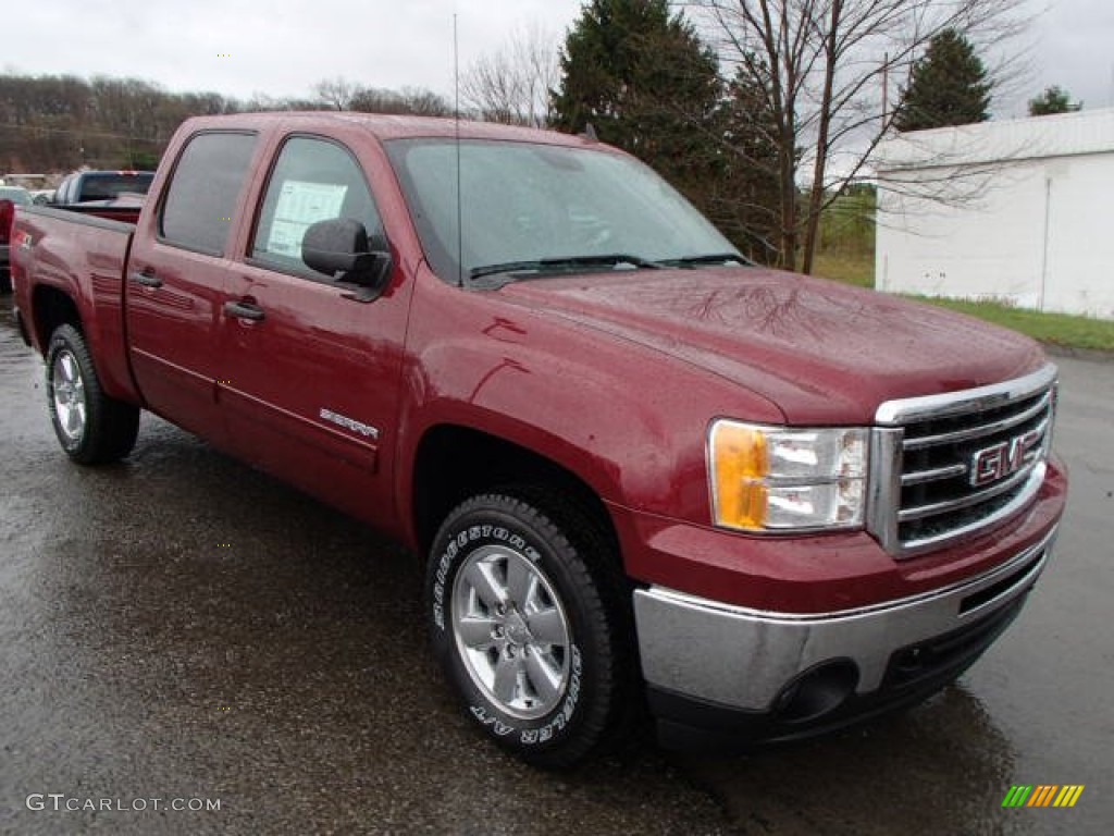 2013 Sierra 1500 SLE Crew Cab 4x4 - Sonoma Red Metallic / Ebony photo #4