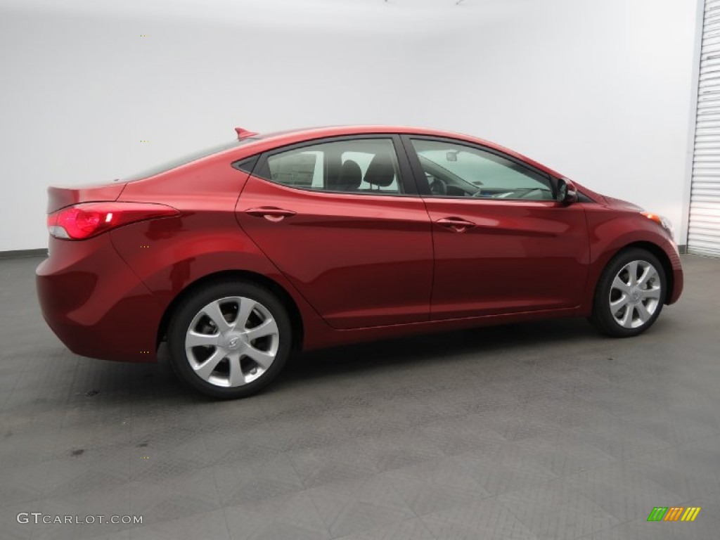2013 Elantra Limited - Sparkling Ruby / Black photo #2