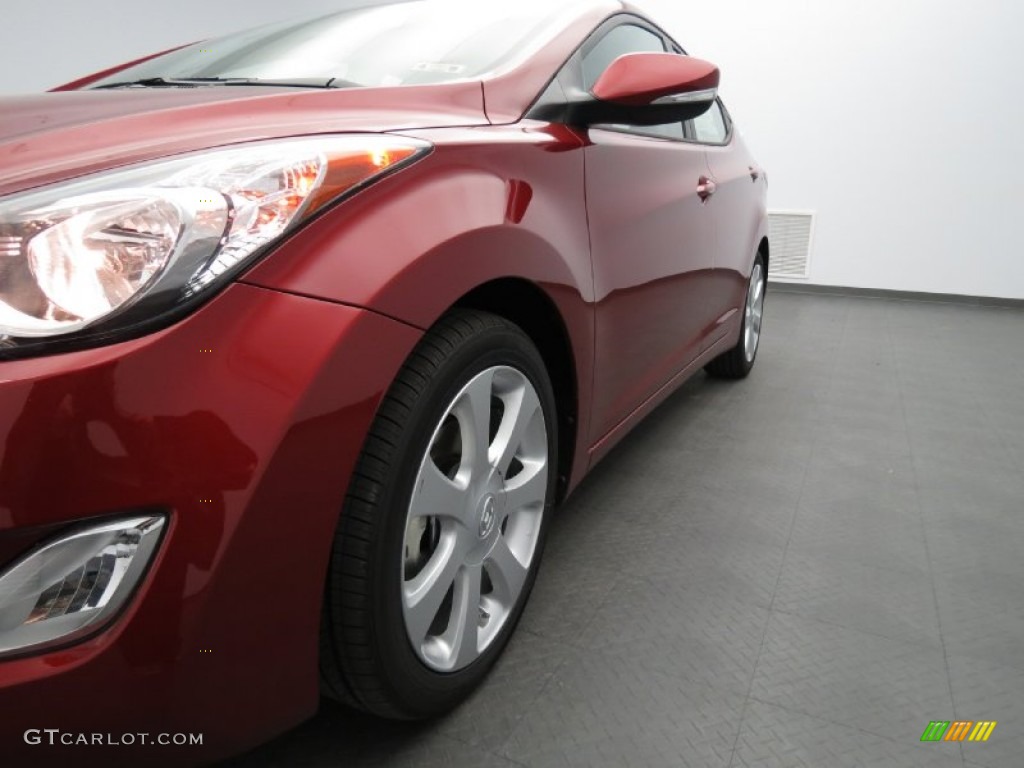 2013 Elantra Limited - Sparkling Ruby / Black photo #6