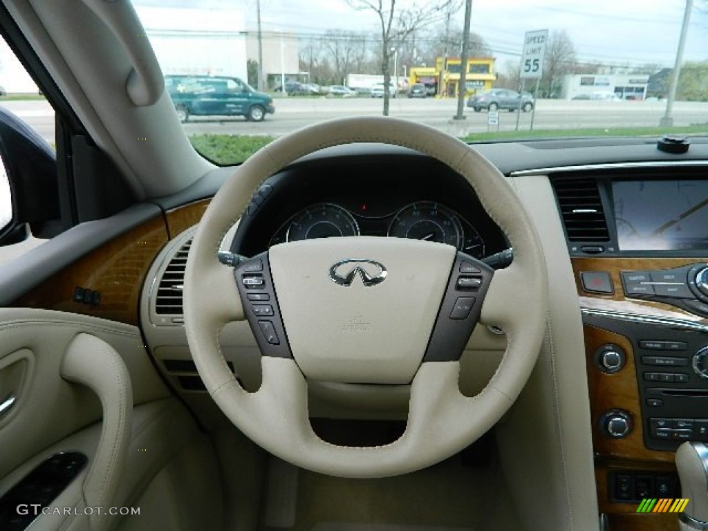 2012 QX 56 4WD - Black Obsidian / Wheat photo #22