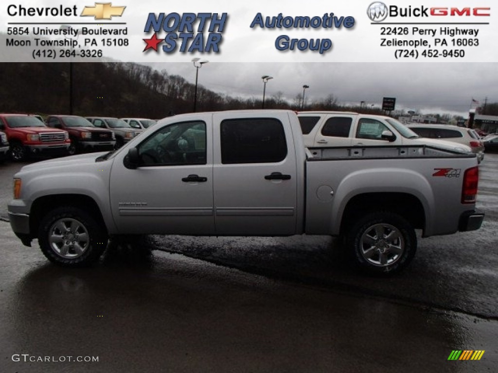 2013 Sierra 1500 SLE Crew Cab 4x4 - Quicksilver Metallic / Ebony photo #1
