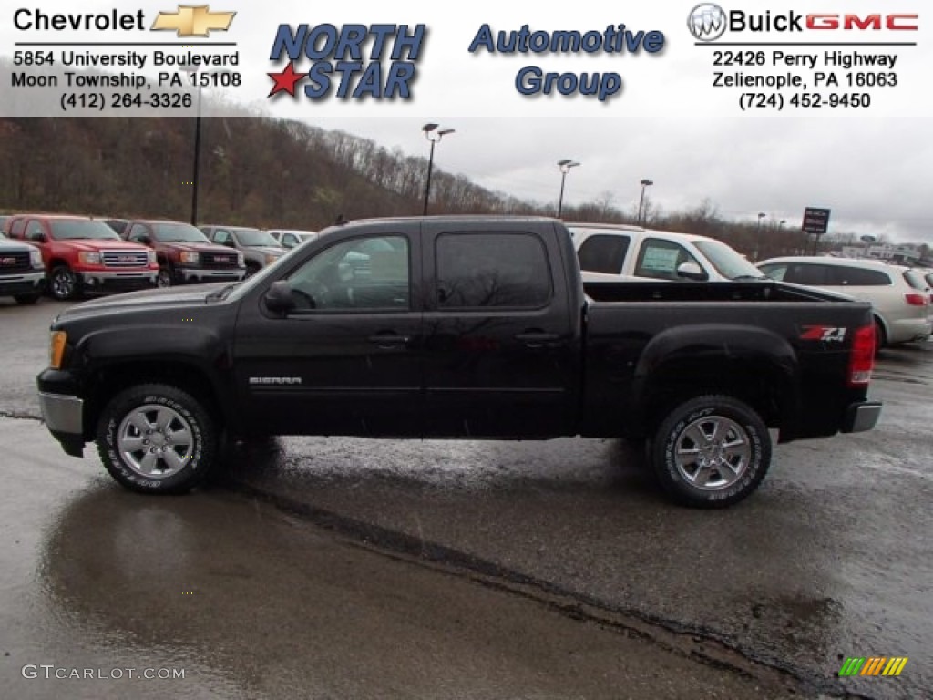 2013 Sierra 1500 SLE Crew Cab 4x4 - Onyx Black / Ebony photo #1