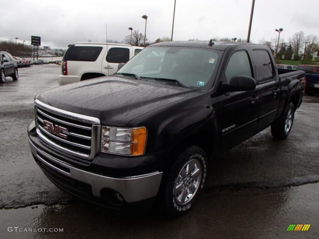 2013 Sierra 1500 SLE Crew Cab 4x4 - Onyx Black / Ebony photo #2