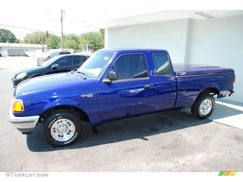 1996 Ranger XLT SuperCab - Medium Lapis Blue Metallic / Gray photo #1