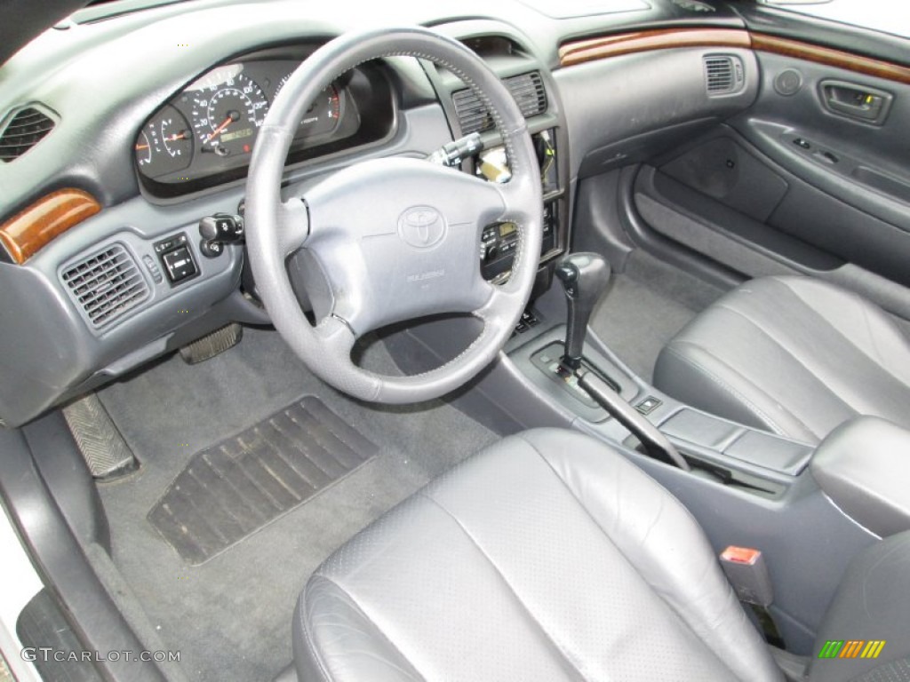 Charcoal Interior 2001 Toyota Solara SLE V6 Convertible Photo #79966550