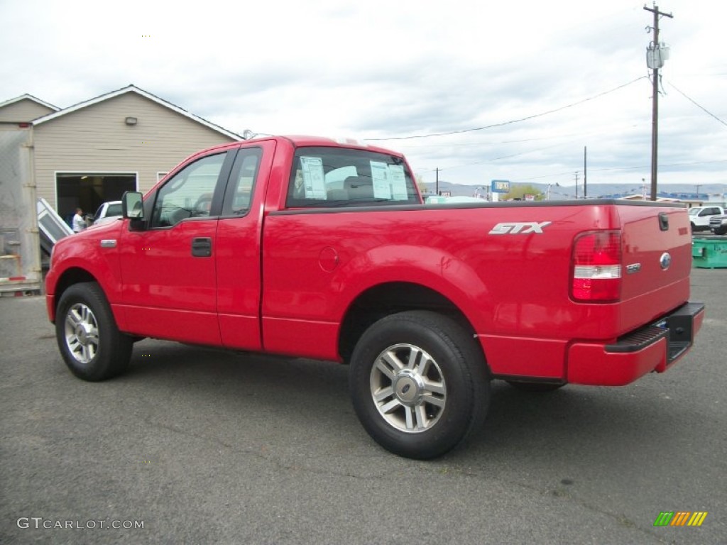 2006 F150 STX Regular Cab - Bright Red / Medium Flint photo #4