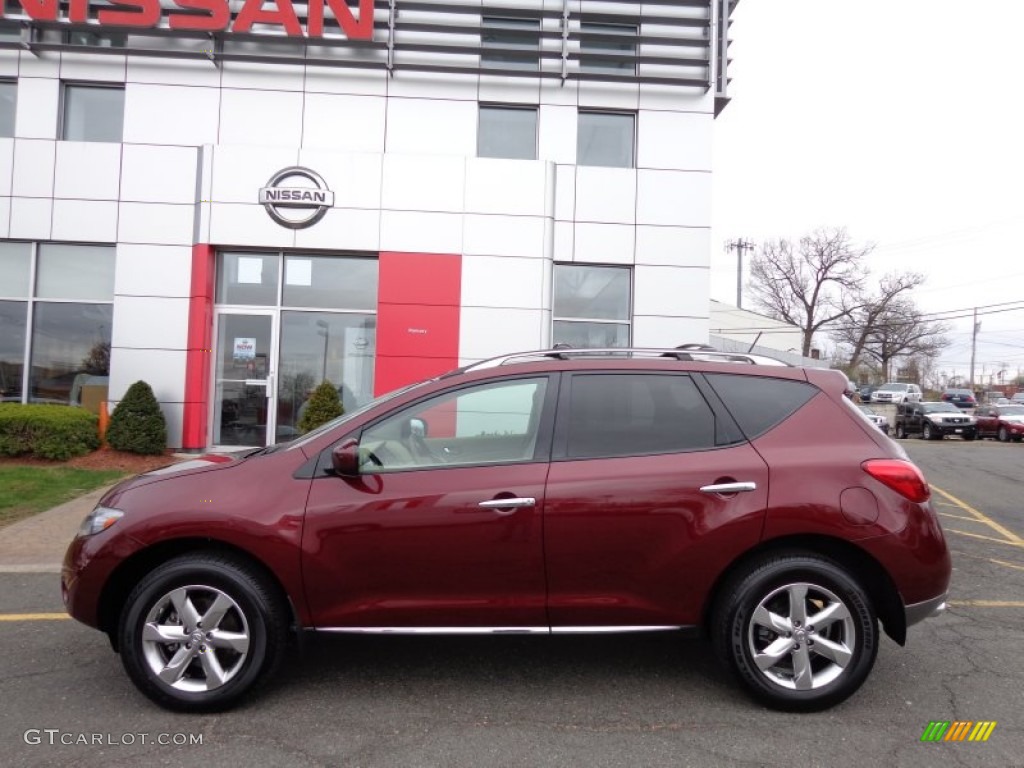 2010 Murano SL AWD - Merlot Red Metallic / Beige photo #2