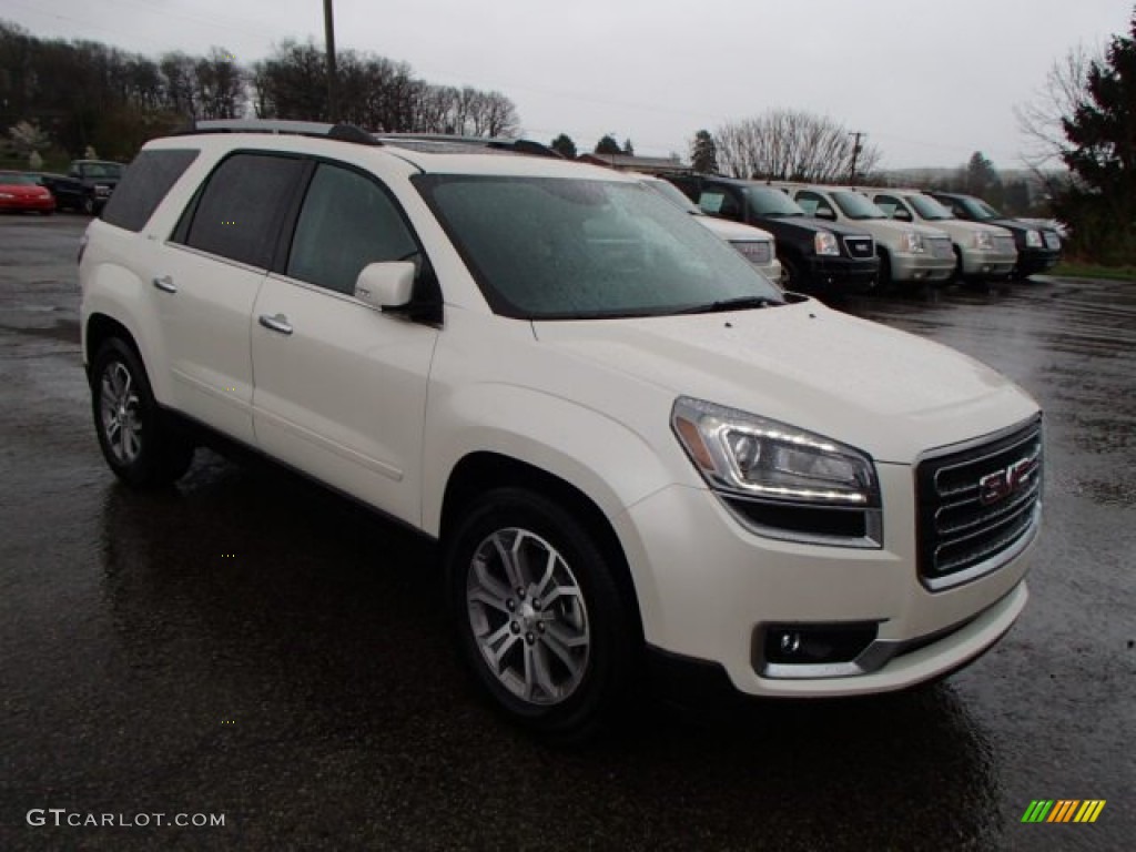 2013 Acadia SLT AWD - White Diamond Tricoat / Ebony photo #4