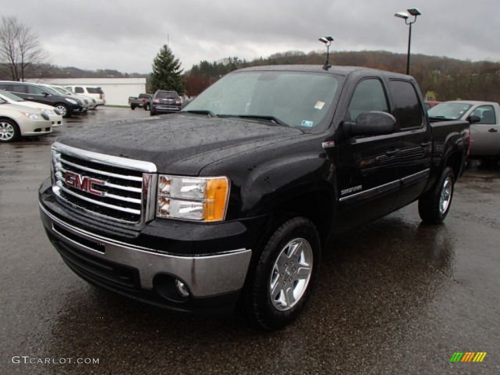 Onyx Black 2013 GMC Sierra 1500 SLT Crew Cab 4x4 Exterior Photo #79968047