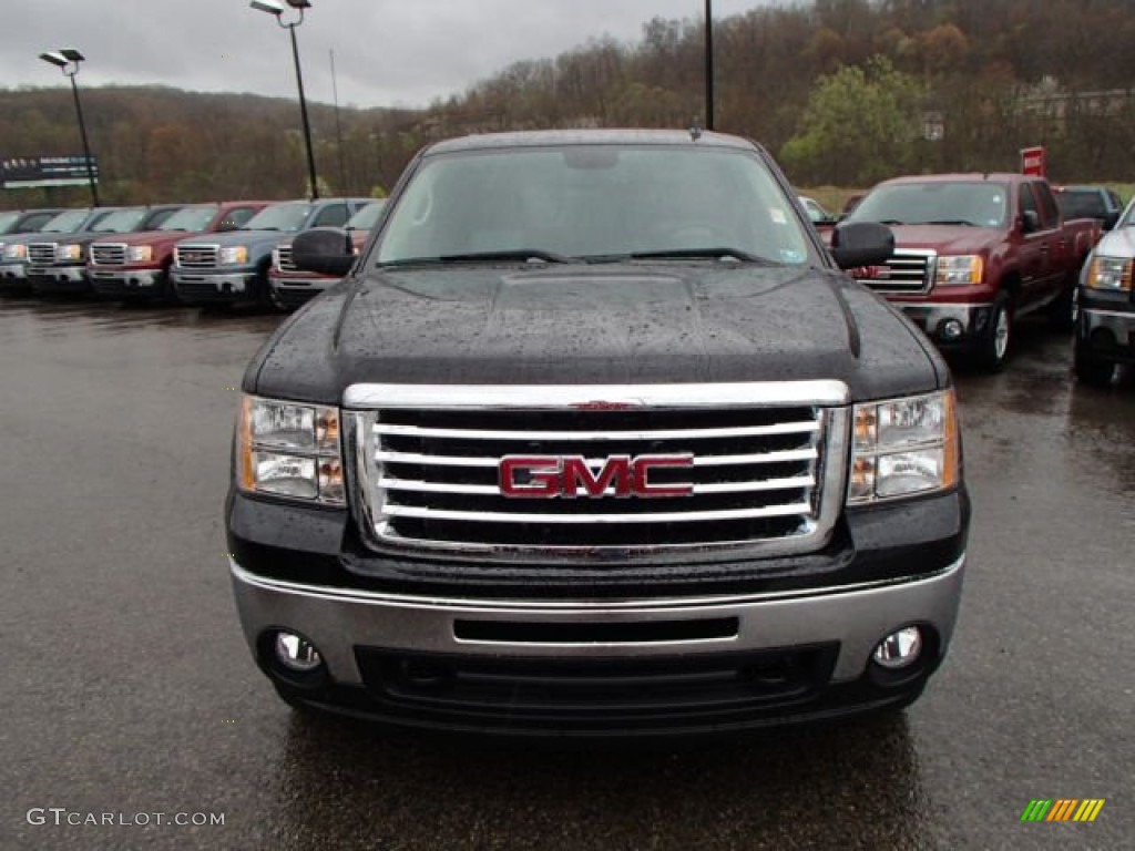 2013 Sierra 1500 SLT Crew Cab 4x4 - Onyx Black / Light Titanium/Dark Titanium photo #3