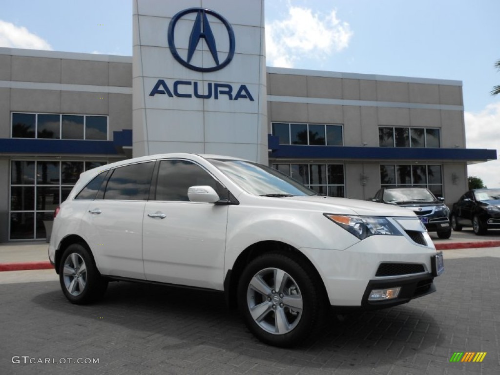 2013 MDX SH-AWD Technology - Aspen White Pearl / Parchment photo #1