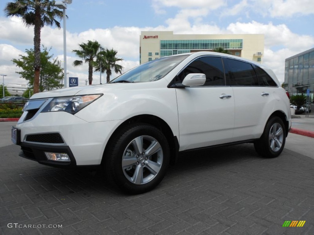 2013 MDX SH-AWD Technology - Aspen White Pearl / Parchment photo #3