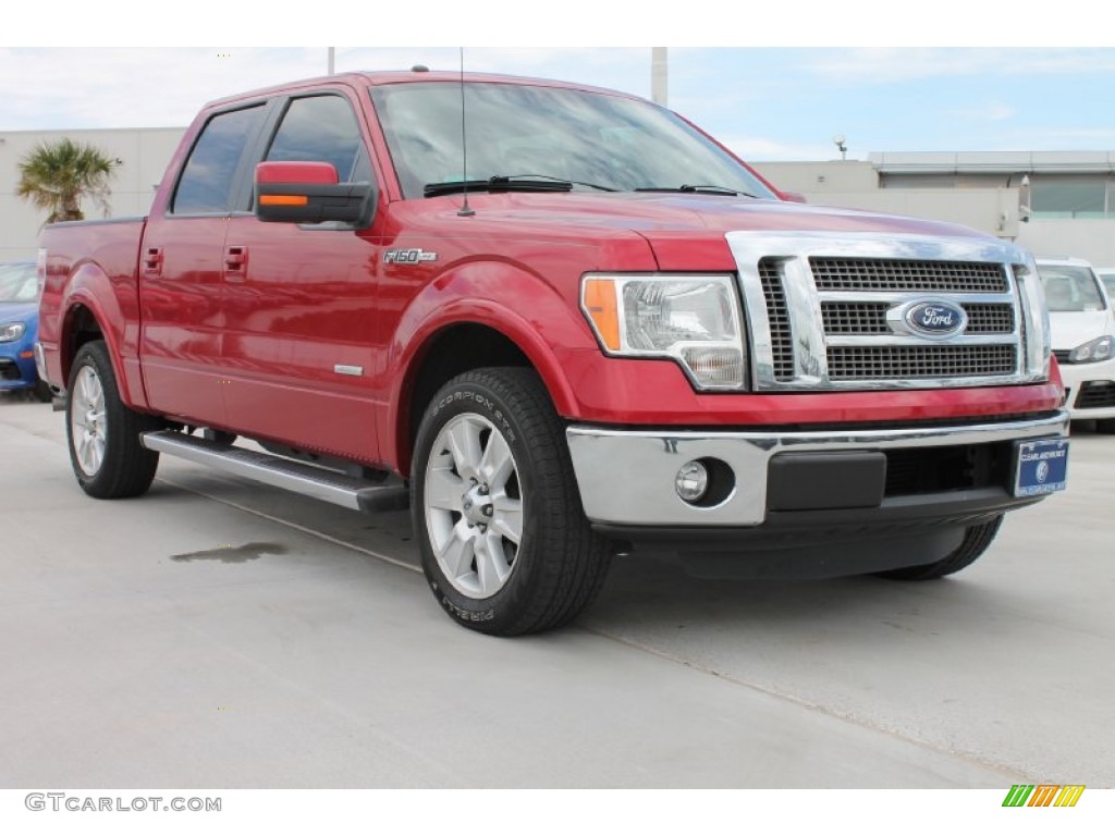 2011 F150 Lariat SuperCrew - Red Candy Metallic / Black photo #1