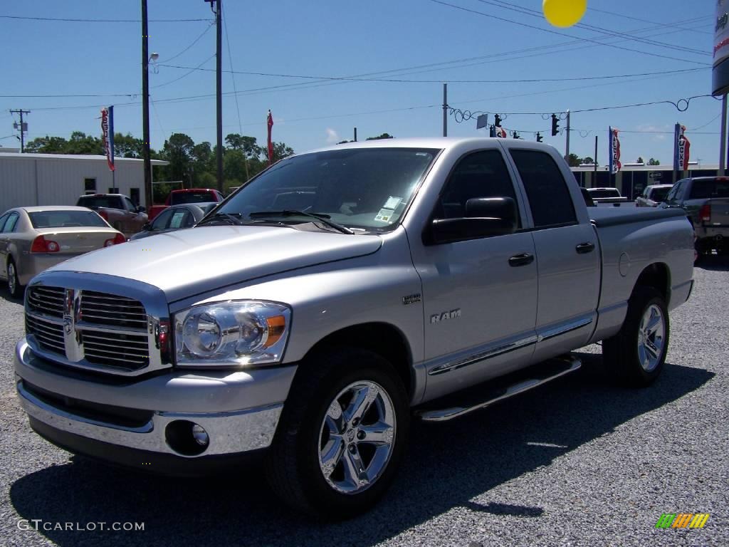 2008 Ram 1500 Big Horn Edition Quad Cab - Bright Silver Metallic / Medium Slate Gray photo #7