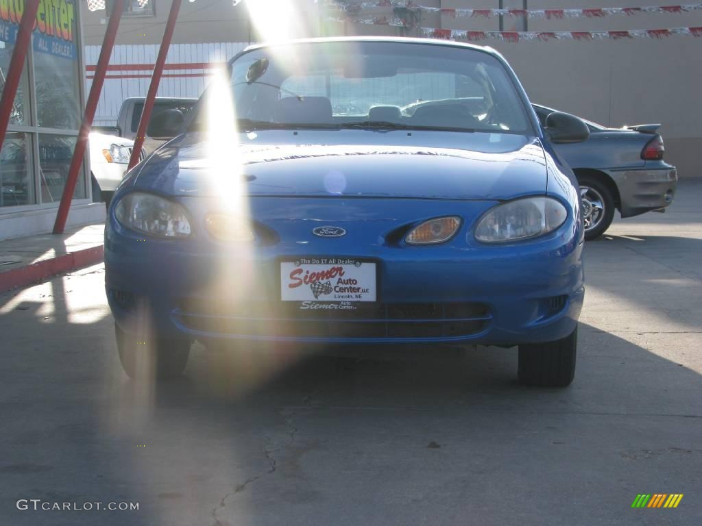 2001 Escort ZX2 Coupe - Bright Atlantic Blue Metallic / Dark Charcoal photo #2