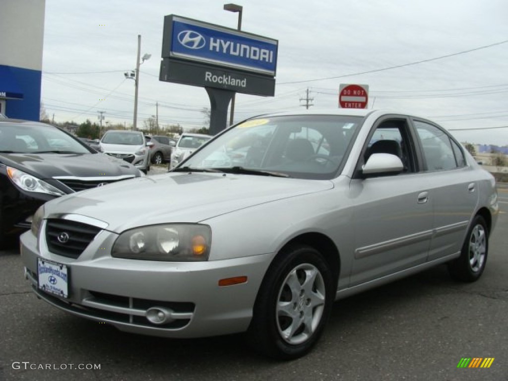 2004 Elantra GLS Sedan - Sterling Silver / Gray photo #1