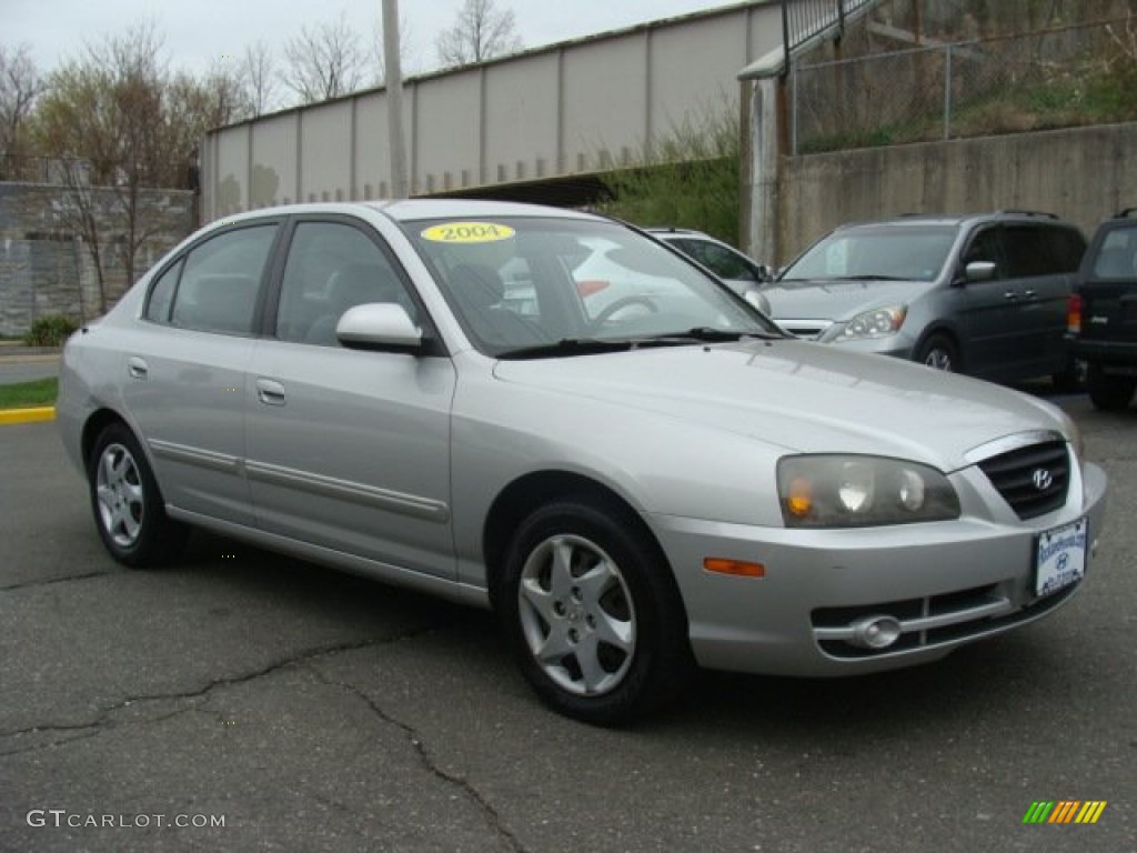 2004 Elantra GLS Sedan - Sterling Silver / Gray photo #3
