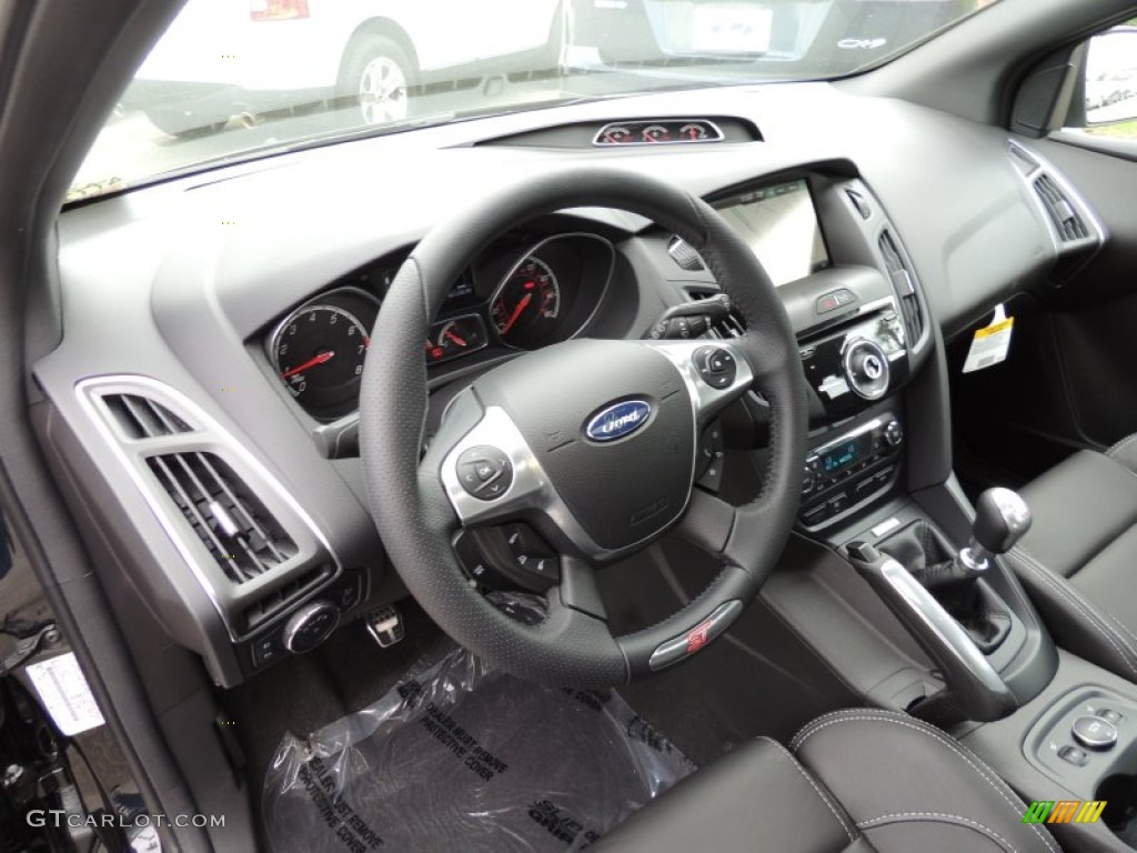 2013 Ford Focus ST Hatchback ST Charcoal Black Full-Leather Recaro Seats Dashboard Photo #79973166