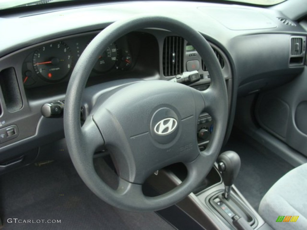 2004 Elantra GLS Sedan - Sterling Silver / Gray photo #9