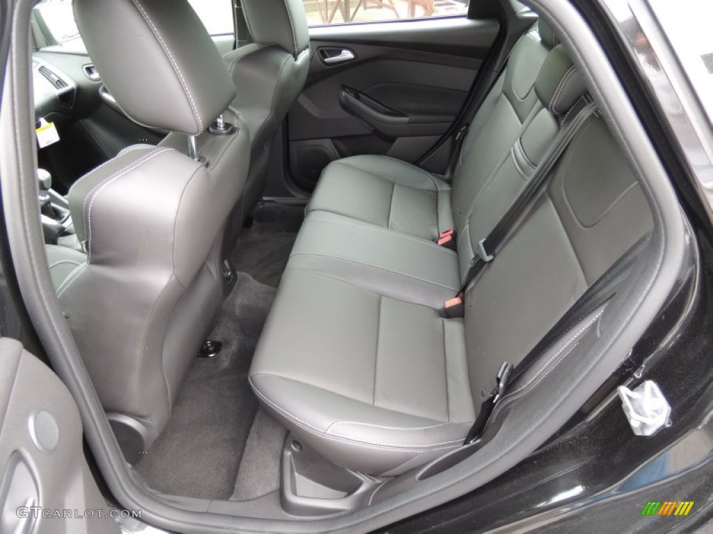 ST Charcoal Black Full-Leather Recaro Seats Interior 2013 Ford Focus ST Hatchback Photo #79973255