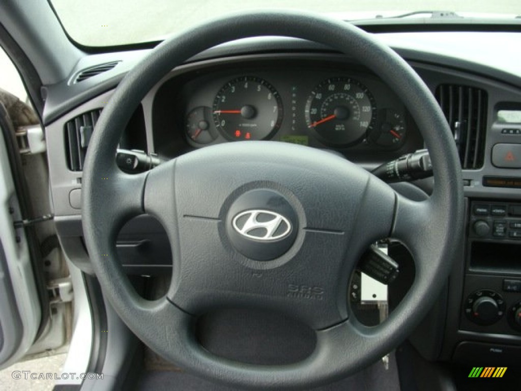 2004 Elantra GLS Sedan - Sterling Silver / Gray photo #12