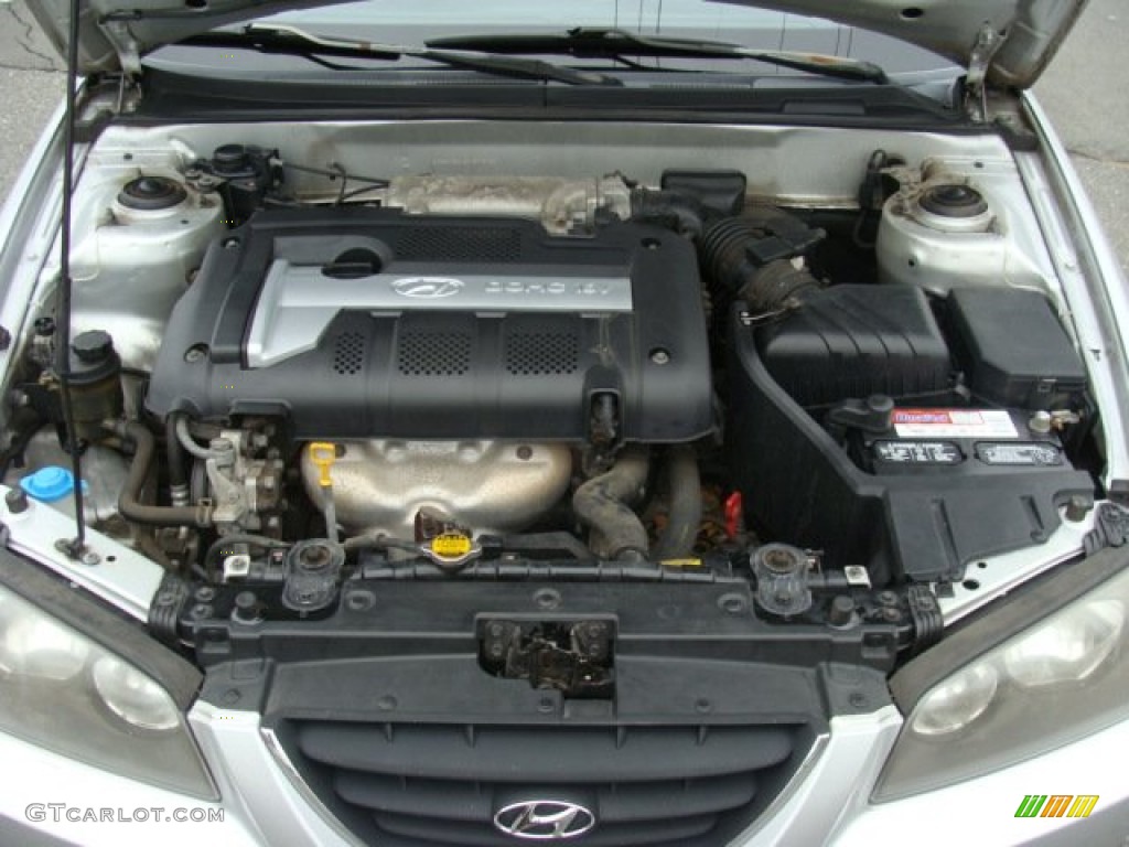 2004 Elantra GLS Sedan - Sterling Silver / Gray photo #25