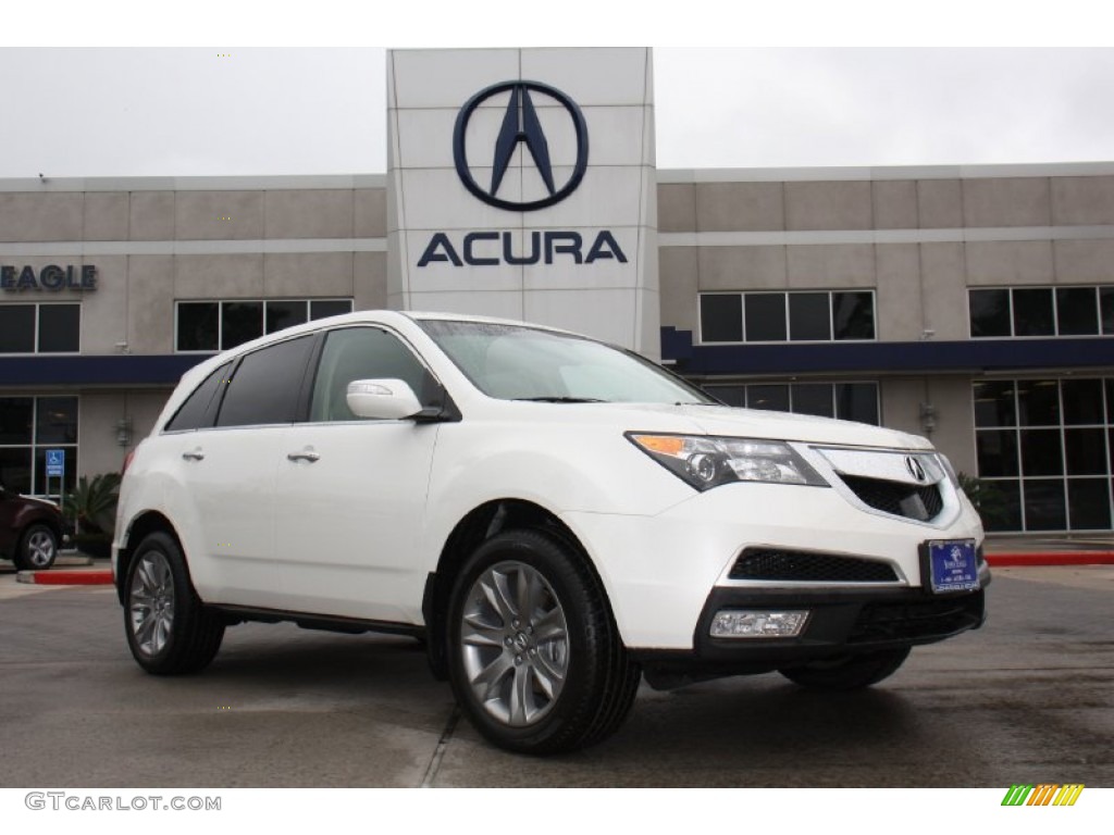 2013 MDX SH-AWD Advance - Aspen White Pearl / Parchment photo #1
