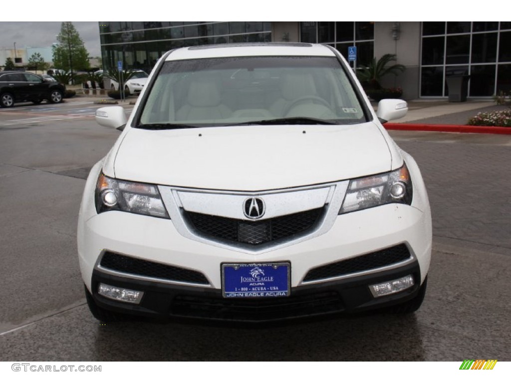 2013 MDX SH-AWD Advance - Aspen White Pearl / Parchment photo #2