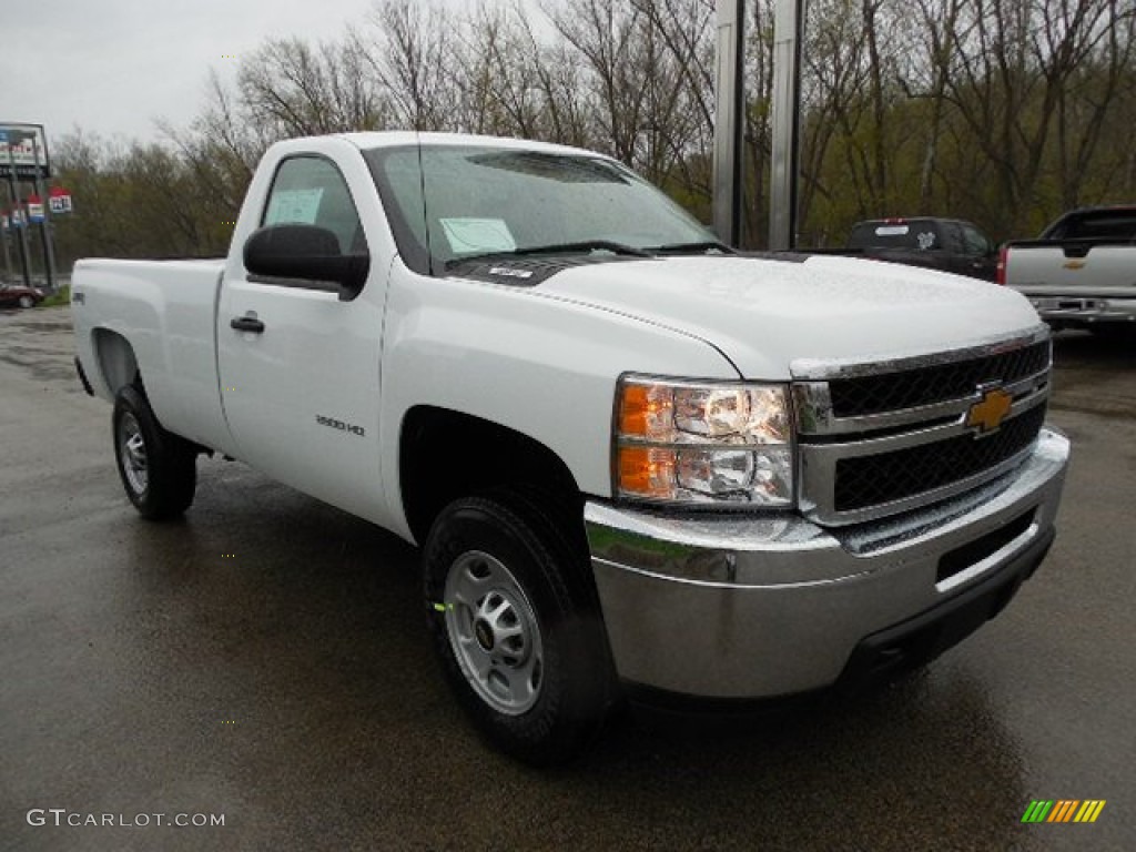 Summit White 2013 Chevrolet Silverado 2500HD Work Truck Regular Cab 4x4 Exterior Photo #79974296