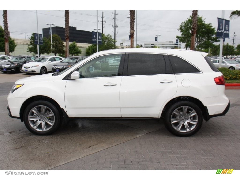 2013 MDX SH-AWD Advance - Aspen White Pearl / Parchment photo #4