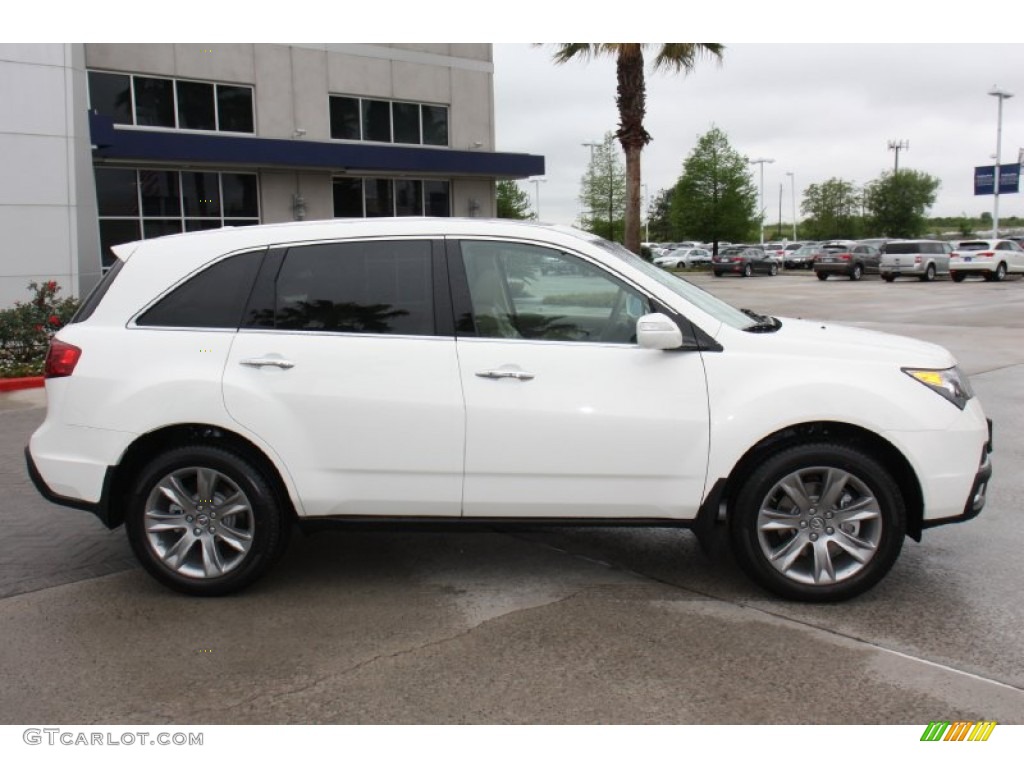 2013 MDX SH-AWD Advance - Aspen White Pearl / Parchment photo #8