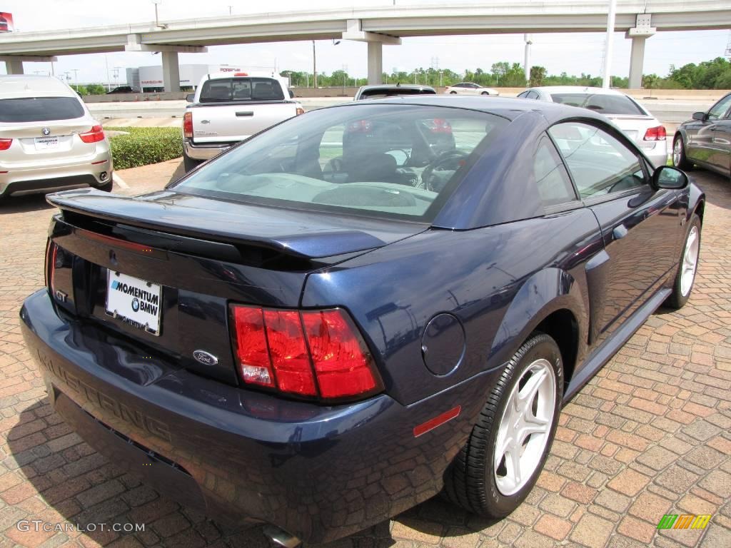 2001 Mustang GT Coupe - True Blue Metallic / Medium Graphite photo #13
