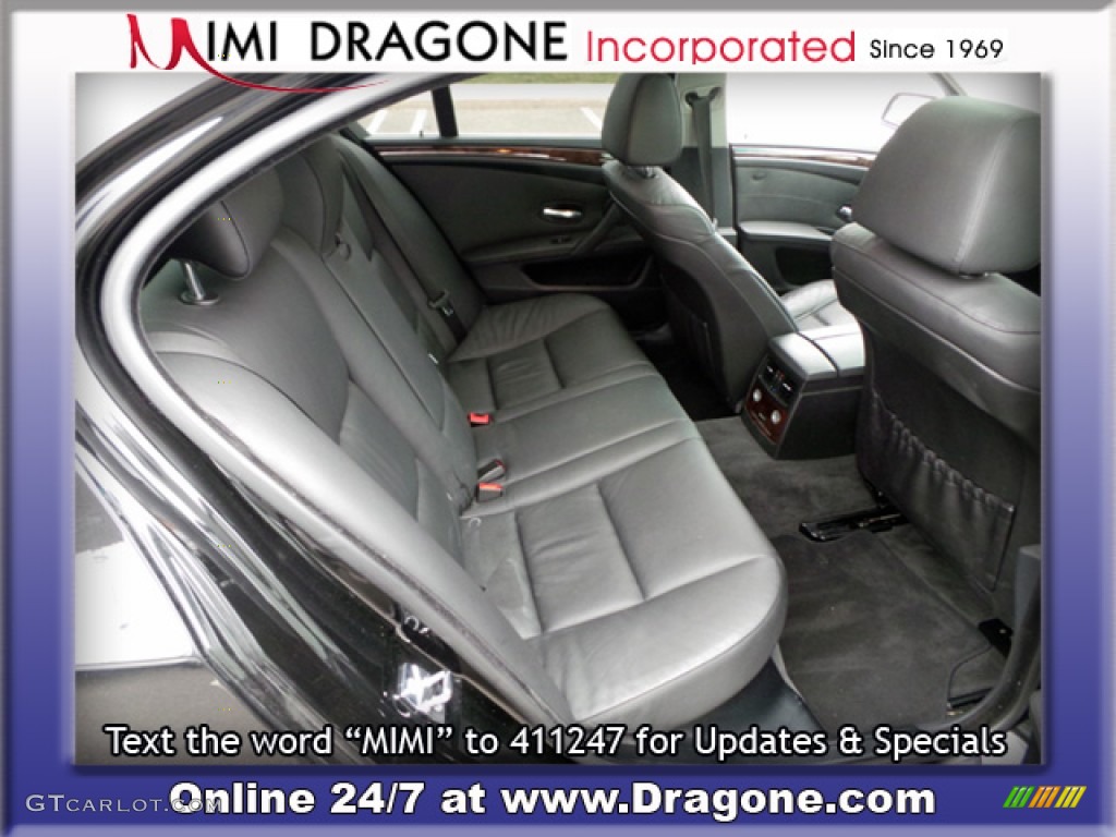 2008 5 Series 535xi Sedan - Deep Green Metallic / Black photo #7