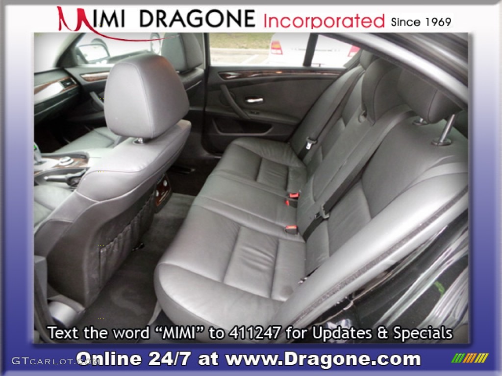 2008 5 Series 535xi Sedan - Deep Green Metallic / Black photo #9