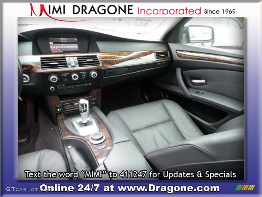 2008 5 Series 535xi Sedan - Deep Green Metallic / Black photo #11