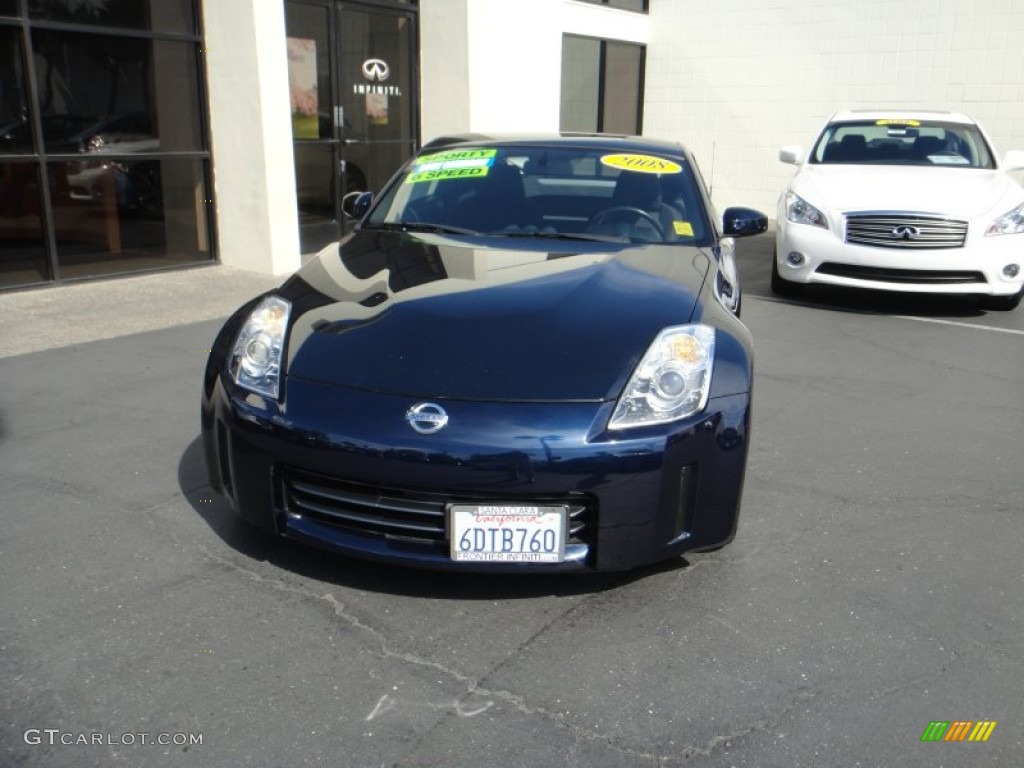 2008 350Z Coupe - San Marino Blue / Charcoal photo #2