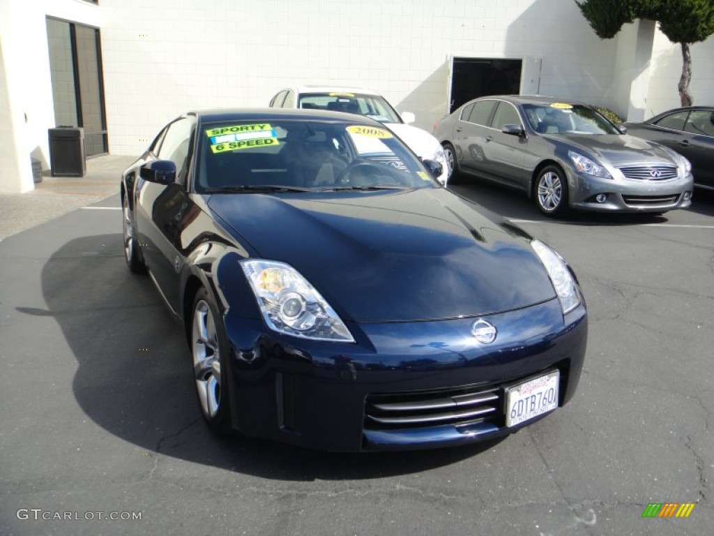 2008 350Z Coupe - San Marino Blue / Charcoal photo #3