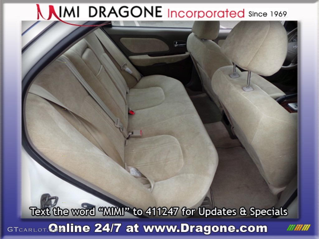 2002 Sonata GLS V6 - Noble White / Beige photo #7