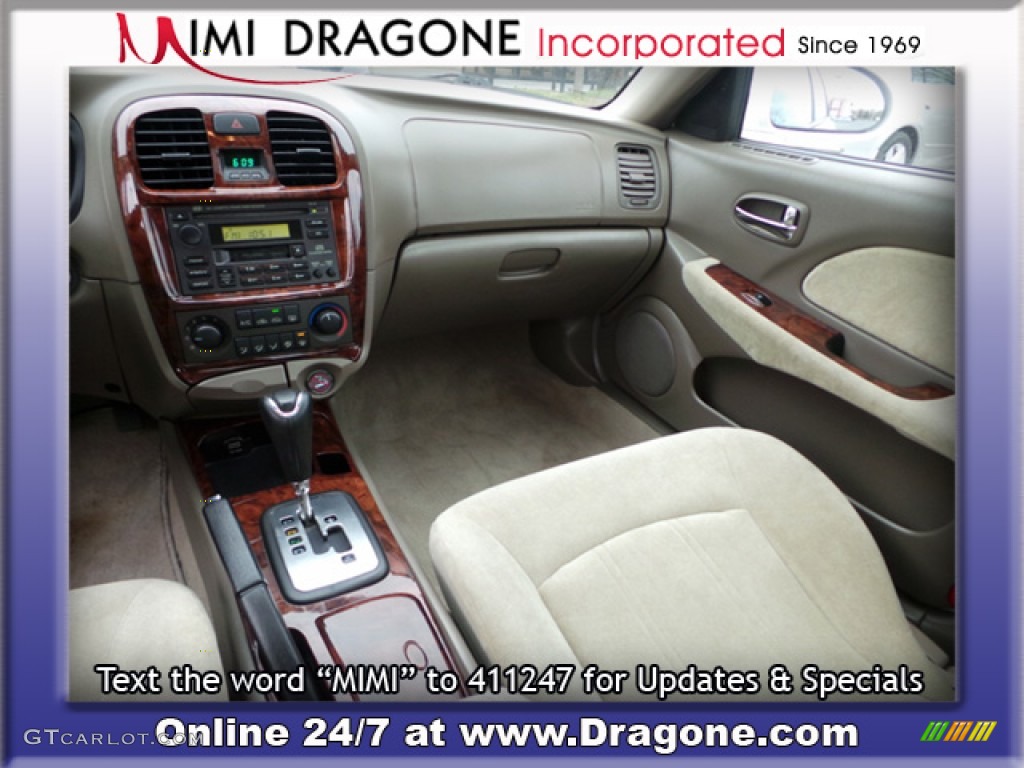 2002 Sonata GLS V6 - Noble White / Beige photo #10