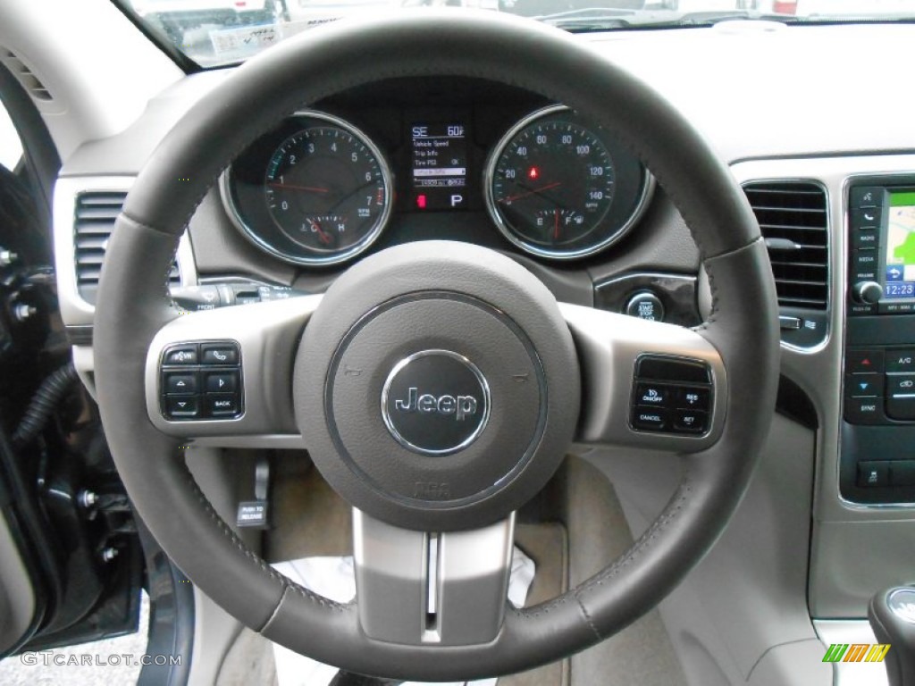 2011 Jeep Grand Cherokee Laredo X Package 4x4 Dark Graystone/Medium Graystone Steering Wheel Photo #79977660